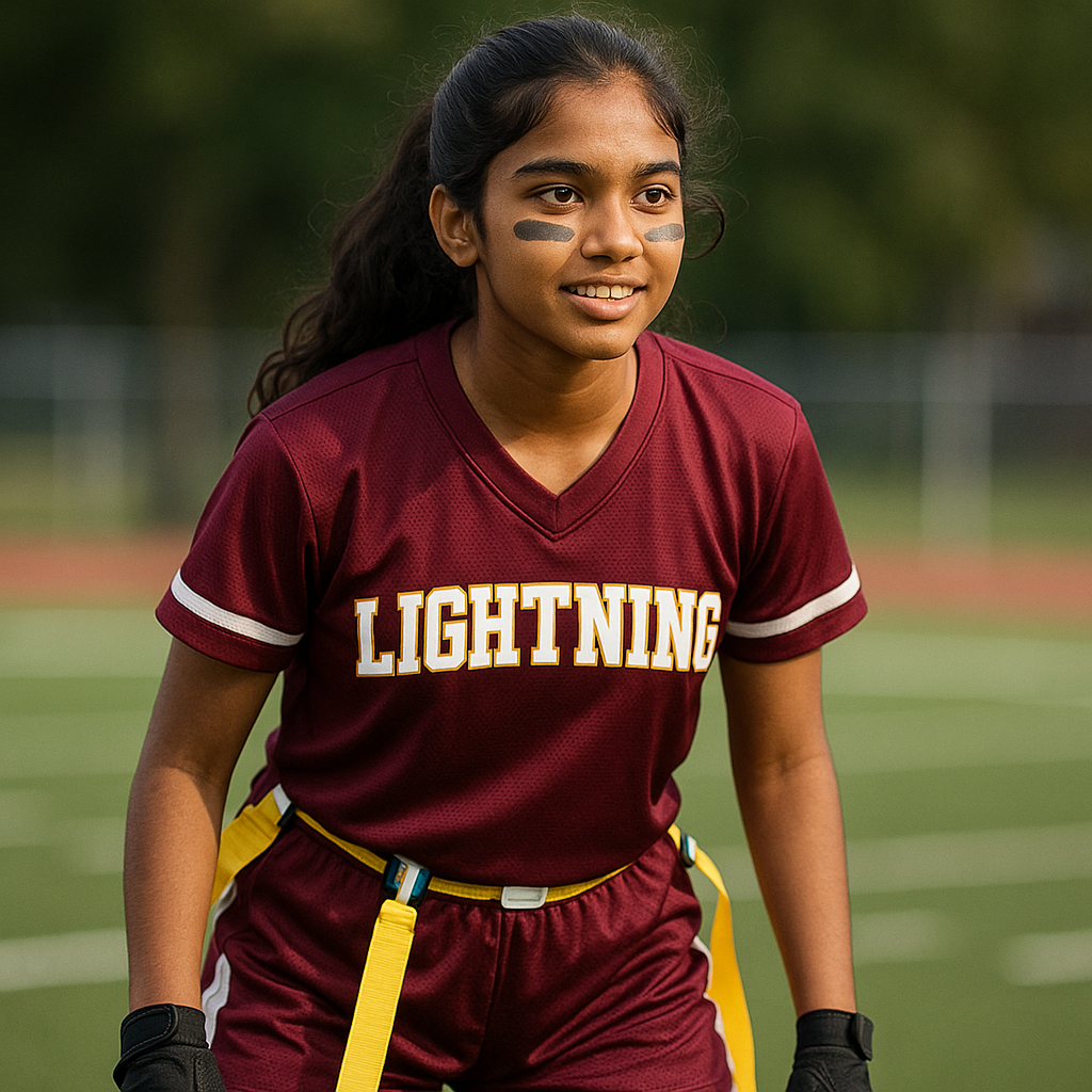 20250519_2217_Lightning Flag Football_simple_compose_01jvnqm700fg98yzscr1qk4smm